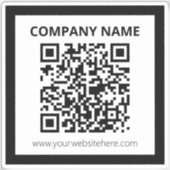 Editierbarer QR-Code und einfaches, benutzerdefini Aufkleber (Vorderseite)