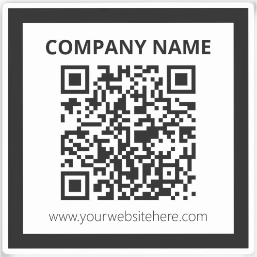 Editierbarer QR-Code und einfaches, benutzerdefini Aufkleber (Vorderseite)