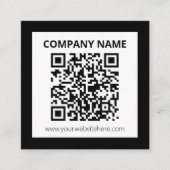 Editierbarer QR-Code und einfaches, benutzerdefini Begleitkarte (Vorderseite)