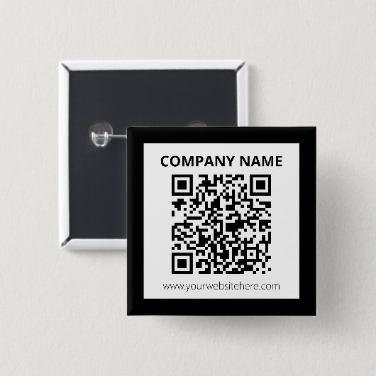 Editierbarer QR-Code und einfaches, benutzerdefini Button (Vorne & Hinten)