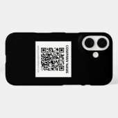 Editierbarer QR-Code und einfaches, benutzerdefini Case-Mate iPhone Hülle (Rückseite (Horizontal))