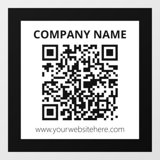 Editierbarer QR-Code und einfaches, benutzerdefini Fensteraufkleber (Blatt)