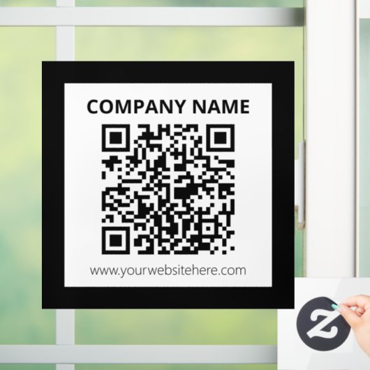 Editierbarer QR-Code und einfaches, benutzerdefini Fensteraufkleber (Zuhause)