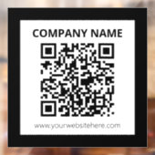 Editierbarer QR-Code und einfaches, benutzerdefini Fensteraufkleber (Blatt 2)