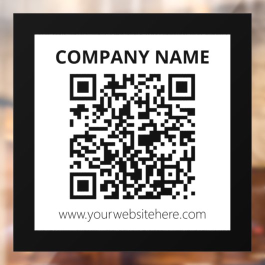 Editierbarer QR-Code und einfaches, benutzerdefini Fensteraufkleber (Blatt 2)