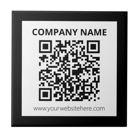 Editierbarer QR-Code und einfaches, benutzerdefini Fliese (Vorderseite)