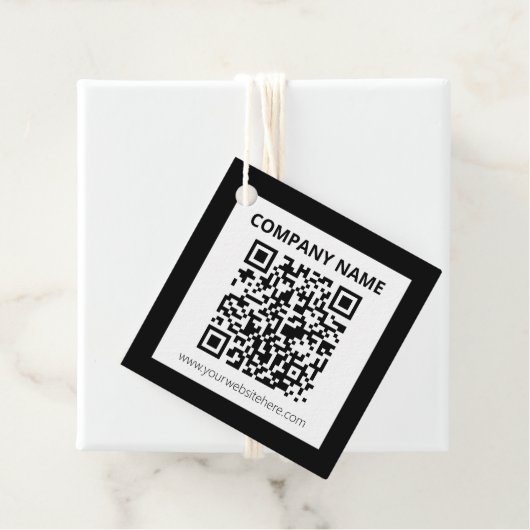 Editierbarer QR-Code und einfaches, benutzerdefini Geschenkanhänger (Beispiel)