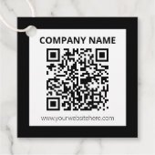 Editierbarer QR-Code und einfaches, benutzerdefini Geschenkanhänger (Vorderseite)