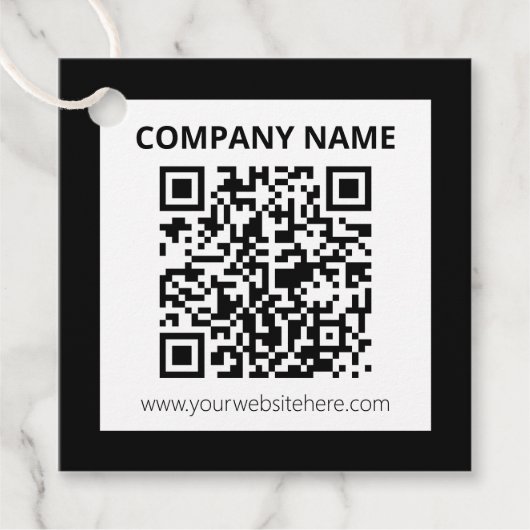 Editierbarer QR-Code und einfaches, benutzerdefini Geschenkanhänger (Vorderseite)