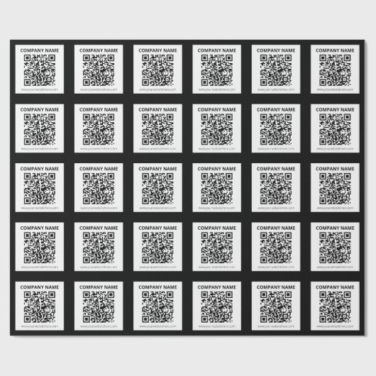 Editierbarer QR-Code und einfaches, benutzerdefini Geschenkpapier (Flach)