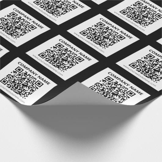 Editierbarer QR-Code und einfaches, benutzerdefini Geschenkpapier (Ecke)