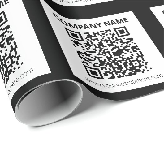 Editierbarer QR-Code und einfaches, benutzerdefini Geschenkpapier (Rolleneckpunkt)