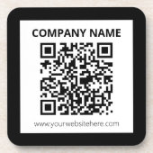 Editierbarer QR-Code und einfaches, benutzerdefini Getränkeuntersetzer (Vorderseite)