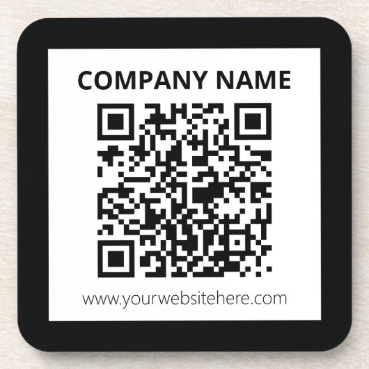 Editierbarer QR-Code und einfaches, benutzerdefini Getränkeuntersetzer (Vorderseite)