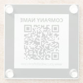 Editierbarer QR-Code und einfaches, benutzerdefini Glasuntersetzer (Rückseite)