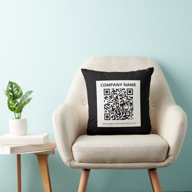 Editierbarer QR-Code und einfaches, benutzerdefini Kissen (Stuhl )