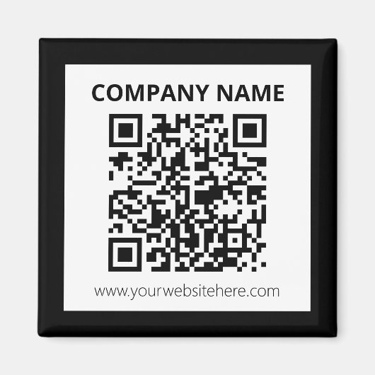 Editierbarer QR-Code und einfaches, benutzerdefini Magnet (Vorne)