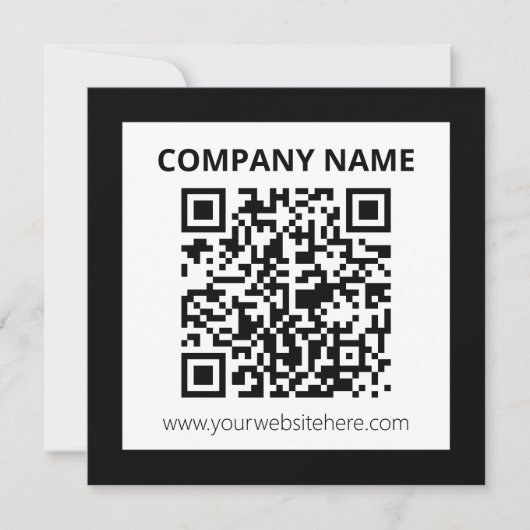 Editierbarer QR-Code und einfaches, benutzerdefini Mitteilungskarte (Vorderseite)