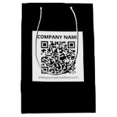 Editierbarer QR-Code und einfaches, benutzerdefini Mittlere Geschenktüte (Vorderseite)