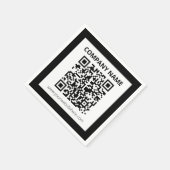Editierbarer QR-Code und einfaches, benutzerdefini Serviette (Ecke)