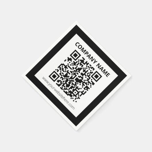 Editierbarer QR-Code und einfaches, benutzerdefini Serviette (Ecke)