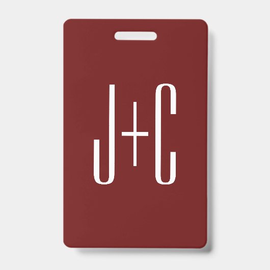 Editierbarer, roter Hintergrund und weißer Text au Ausweis (Front)