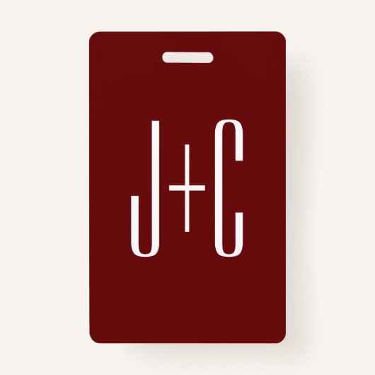 Editierbarer, roter Hintergrund und weißer Text au Ausweis (Vorderseite)