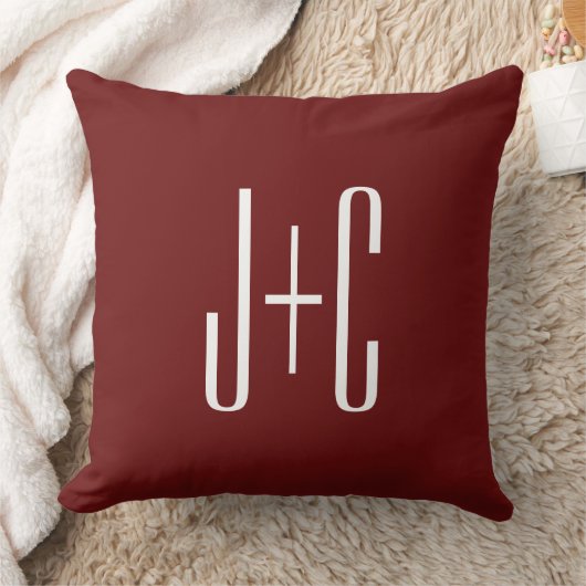 Editierbarer, roter Hintergrund und weißer Text au Kissen (Decke)