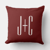 Editierbarer, roter Hintergrund und weißer Text au Kissen (Vorderseite)