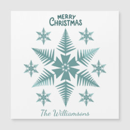 Editierbarer Schneeflocken Weihnachten/Festtage Magnetkarte