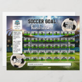 Editierbarer Soccer Calendar Fundraiser Flyer Einladung (Vorne/Hinten)