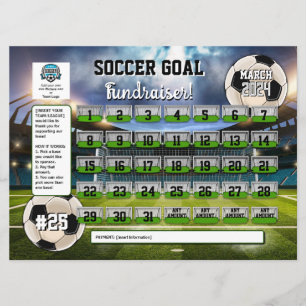 Editierbarer Soccer Calendar Fundraiser Flyer Einladung