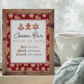 Editierbarer Spiked Hot Cocoa Bar Signieren Cookie Poster