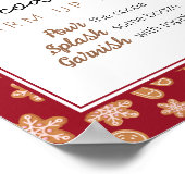 Editierbarer Spiked Hot Cocoa Bar Signieren Cookie Poster (Ecke)