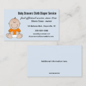 Editierbarer Stoffwindel-Service Visitenkarte (Vorne/Hinten)