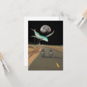 Editierbarer Surreal Motorrad Moon Karte (Vorderseite/Rückseite Beispiel)