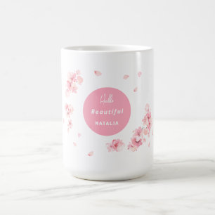 Editierbarer Text Cherry Blossom Tasse zum Geschen