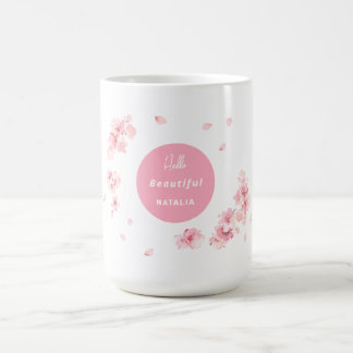 Editierbarer Text Cherry Blossom Tasse zum Geschen