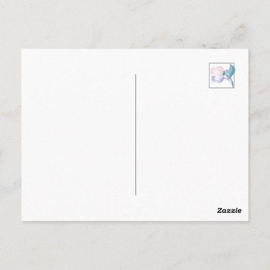 Editierbarer Text florale Design schwarz ver Postkarte (Rückseite)