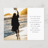 Editierbarer Uni-Abschluss für die Vorlage von Ein (Rückseite)