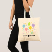 Editierbarer Wachsmalstift-Stil – Balloon Bash für Tragetasche (Vorderseite (Produkt))