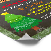 Editierbarer Weihnachtsengelenbaum Fundraiser Flye Poster (Ecke)