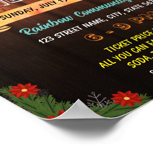 Editierbarer Weihnachtskalender Flyer Poster (Ecke)