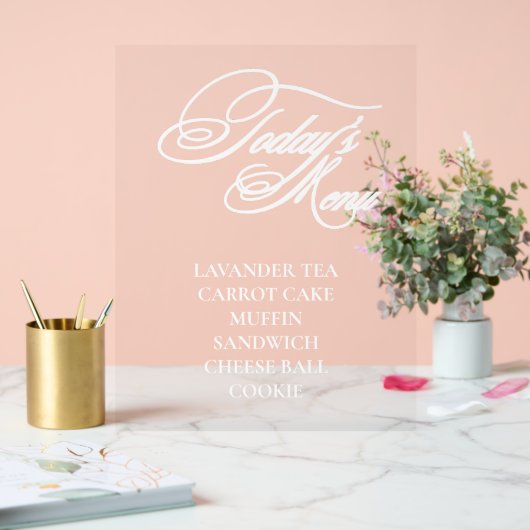 Editierbares Acrylnahrungszeichen Acrylschild (Hochzeit)