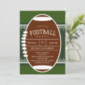 Editierbares American Football Party Einladung (Stehend Vorderseite)