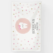 Editierbares Banner für das First Tooth Party. (Vertikal)