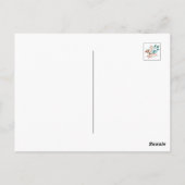 Editierbares, Bio Baguette-Muster Postkarte (Rückseite)