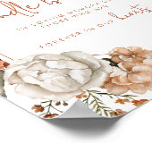 Editierbares Bloral Sunset Wedding Memorial Sign Poster (Ecke)