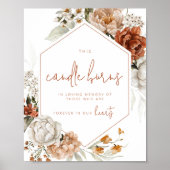 Editierbares Bloral Sunset Wedding Memorial Sign Poster (Vorne)