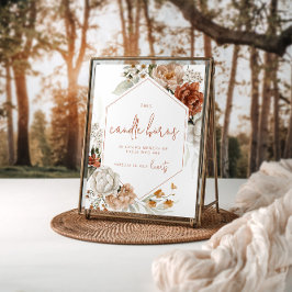 Editierbares Bloral Sunset Wedding Memorial Sign Poster